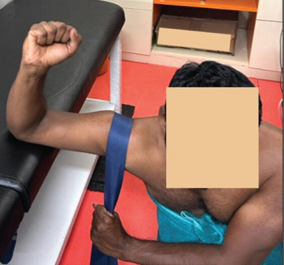 Figure 5: Inferior capsular stretch.