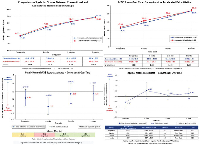 Figure 2: Statistical analysis between groups.