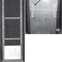 Figure 1A : Wooden frame to hold the x-ray cassettes.